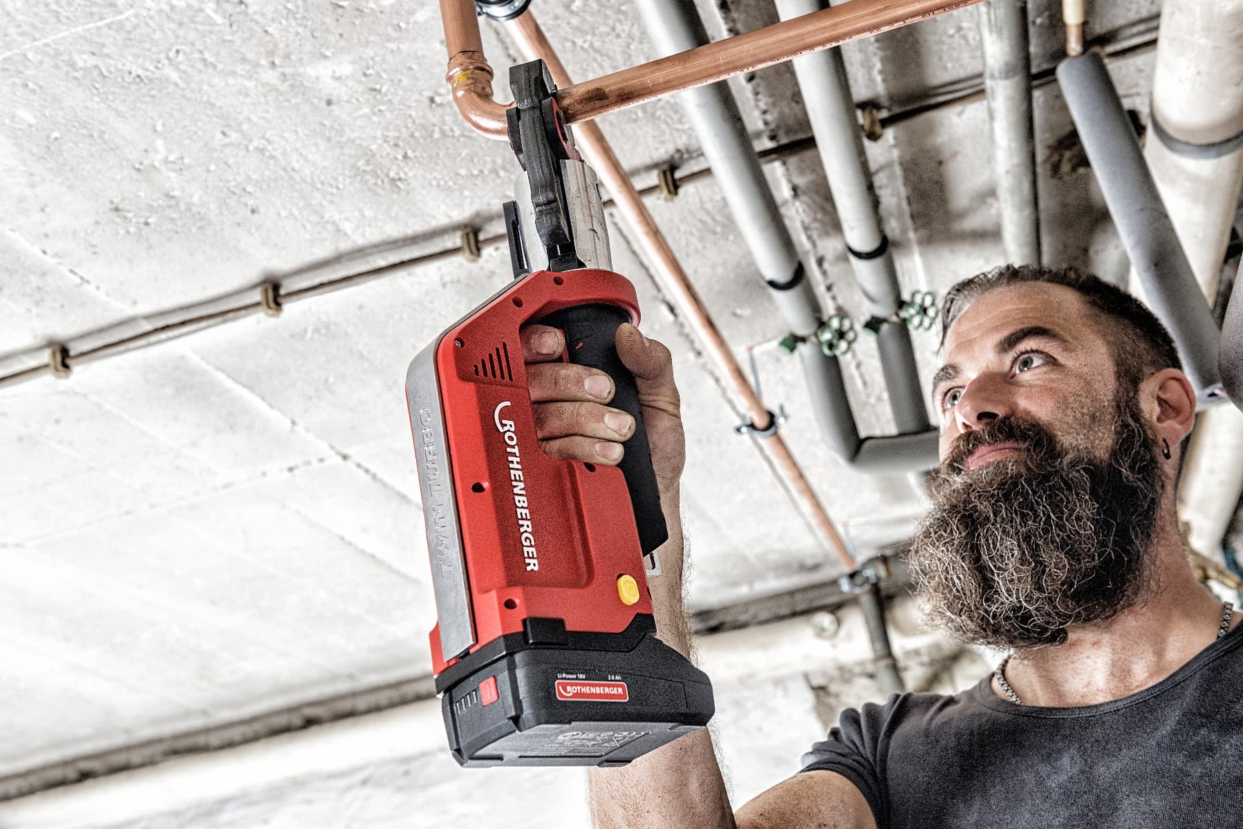 Set Rothenberger 1000002289 ROMAX Compact TT press uređaj + U16-20-25 + aku. udarna bušilica RO DD60, 18V, 2.0Ah - slika 5