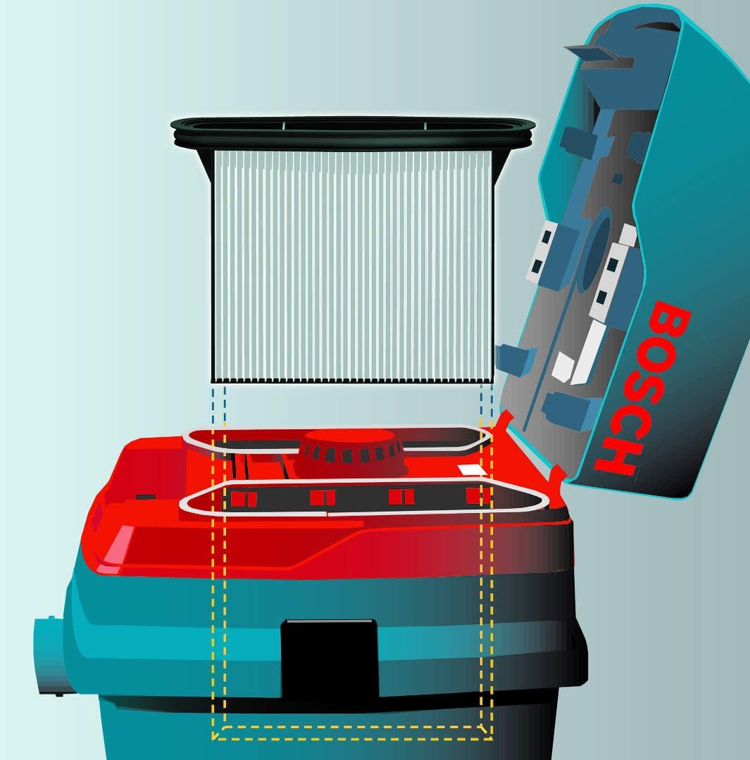 Bosch GAS 25 L SFC Usisivač za suvo i mokro usisavanje, 1.200W - slika 5