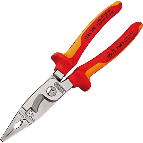 Knipex 13 86 200 klešta za električne instalacije izolovane, VDE, hromirane 200 mm - slika 2