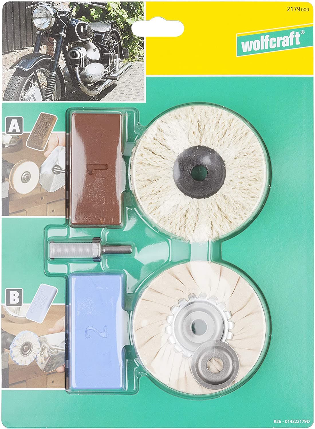 Wolfcraft 2179000 Profi set za poliranje, 5 delova - slika 4