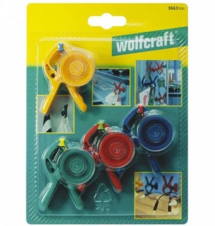 Wolfcraft 3663000 Mini-Štipaljka stega microfix S sa vakuumskim nosačem 4 kom 