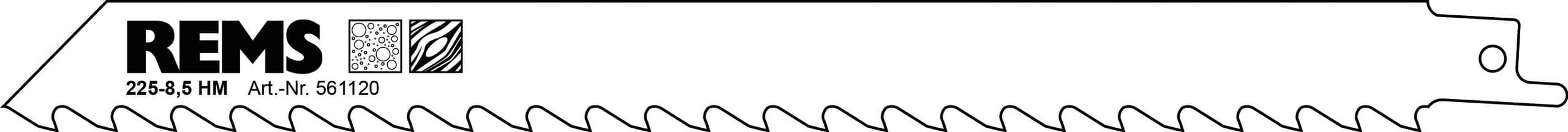 REMS 561120 List testere za porobeton, tvrdo drvo 225-8,5 mm