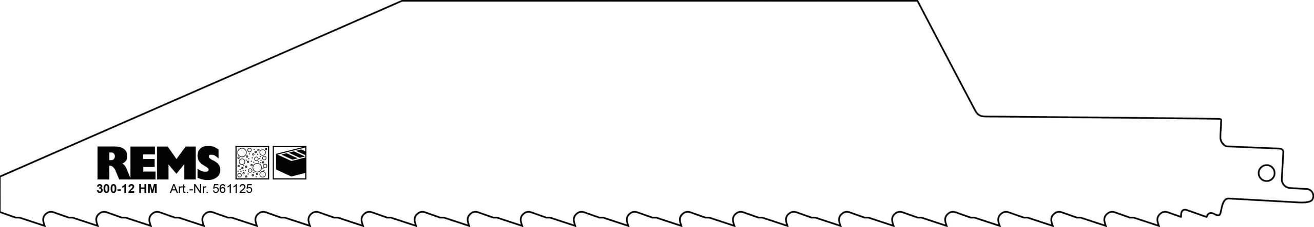 REMS 561125 Posebno visoki list testere za porobeton, plavac, ciglu 300-12 mm