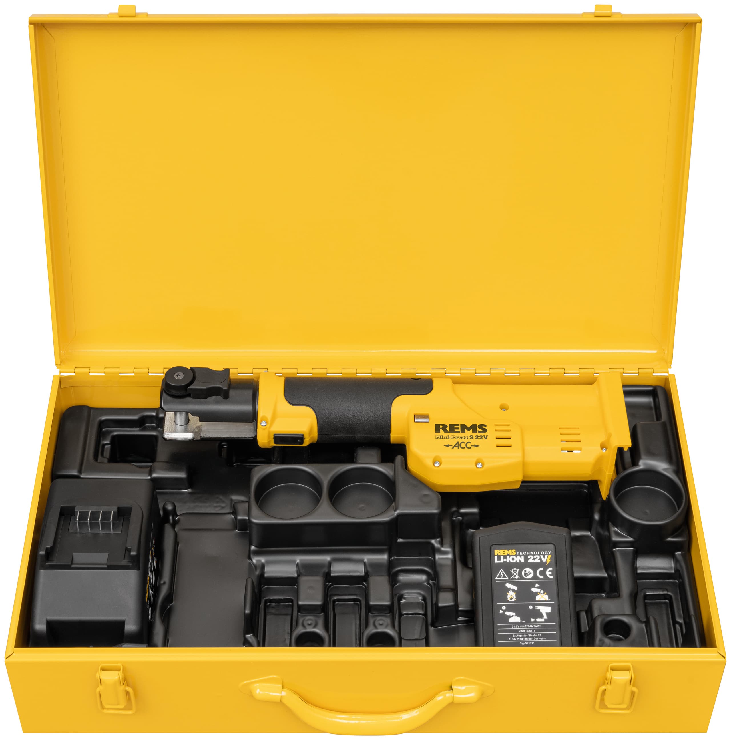 REMS 578015 Mini-Press S 22 V ACC Basic-Pack Akumulatorska radijalna presa Ø 10 – 40 mm - slika 2