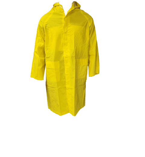 Kišna kabanica PVC žuta, sa kapuljačom