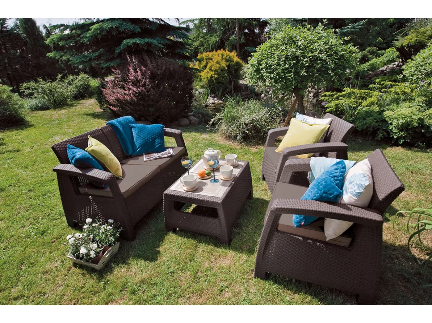 Keter CU 227640 Baštenski set Corfu II Pe-ratan - slika 6