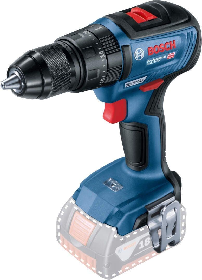 Bosch Set akumulatorskih alata Bosch GDS 18V-400 + GSB 18V-50, 1x2,0 Ah + 1x5,0 Ah + kofer, 06019K0003 - slika 3