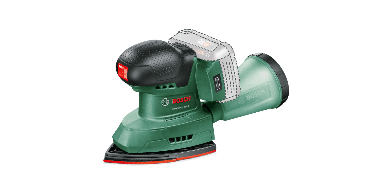 Bosch EasySander Akumulatorska brusilica 18V-8 Solo, 06033E3000