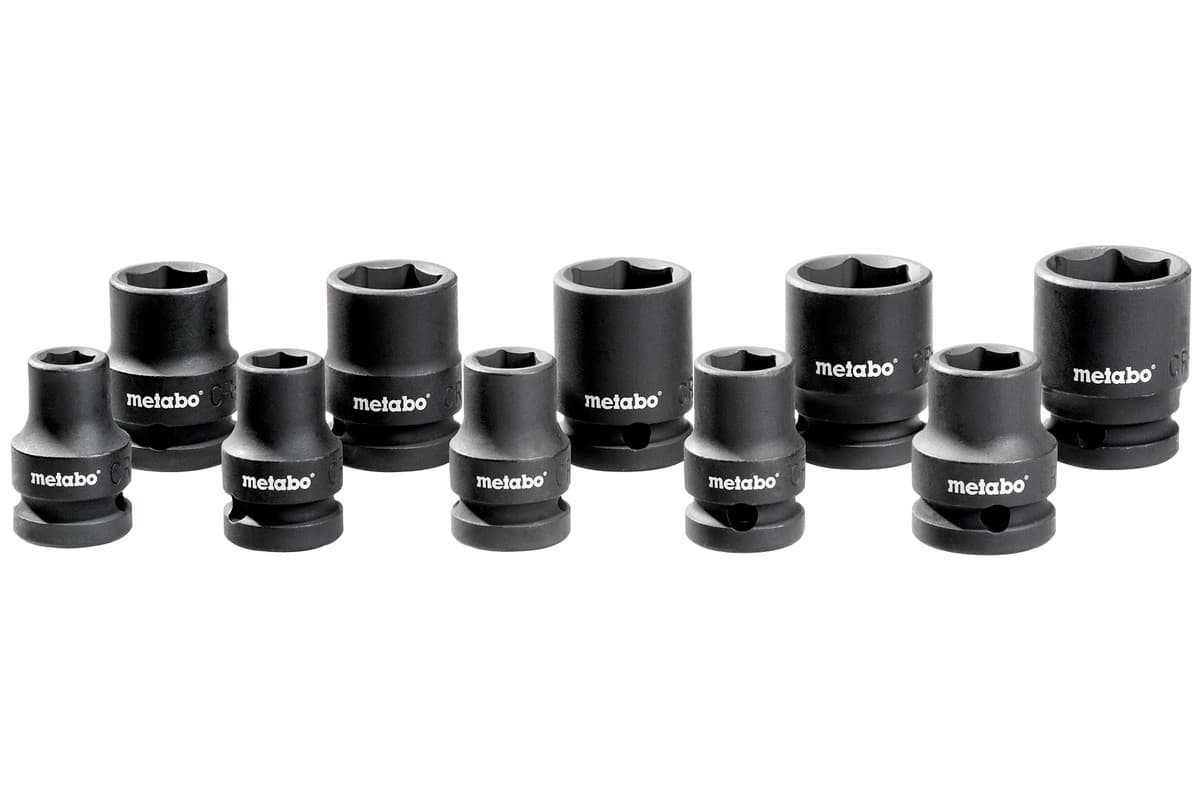 Metabo Set 10 kom nasadnih udarnih ključeva 1/2", 10-24 mm