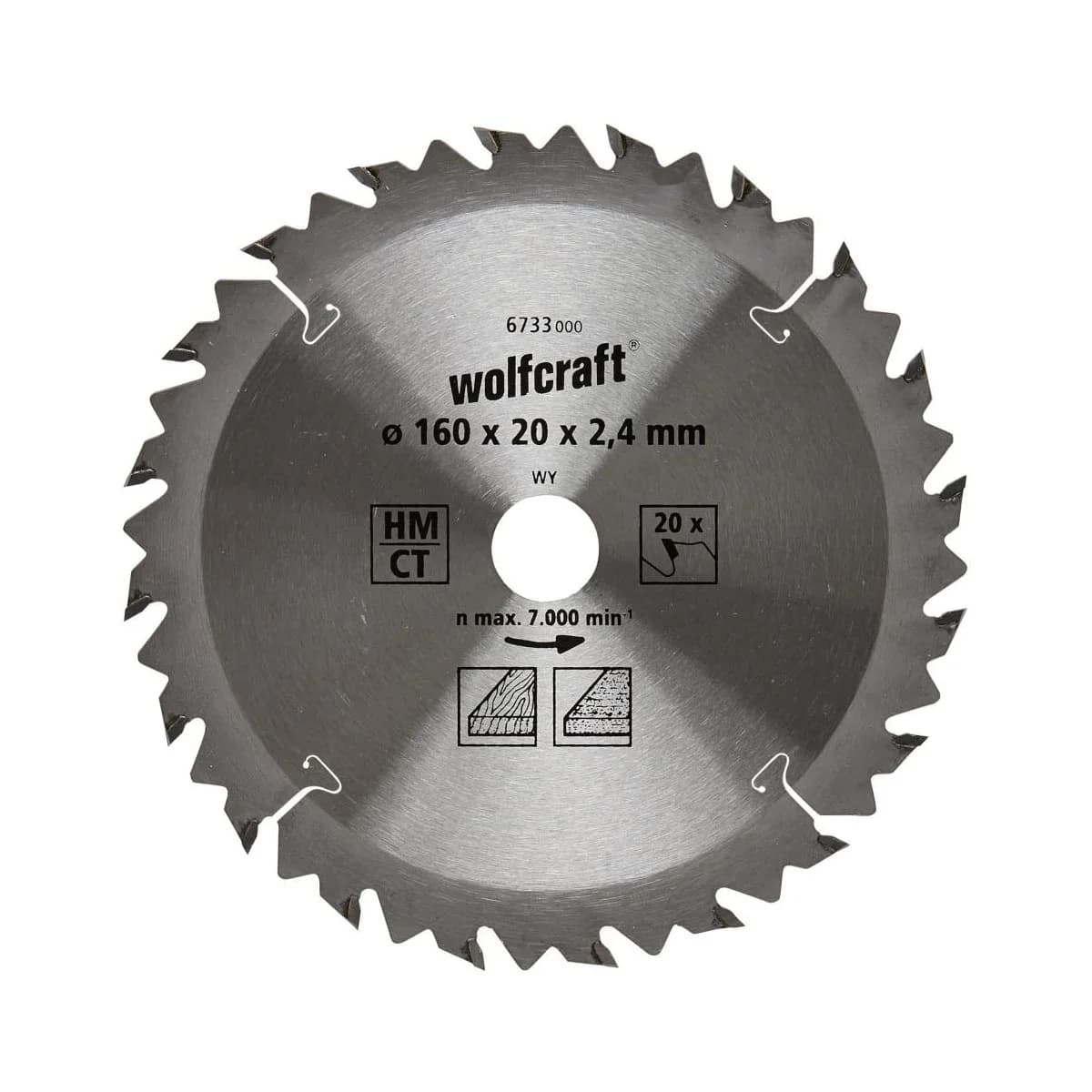 Wolfcraft 6733000 List kružne testere cirkulara, 160x20x2.4mm