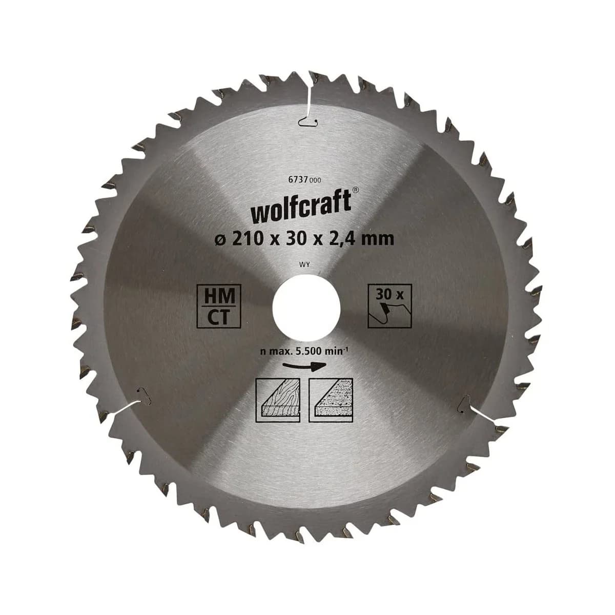 Wolfcraft 6737000 List kružne testere cirkulara, 210x30x2.4mm