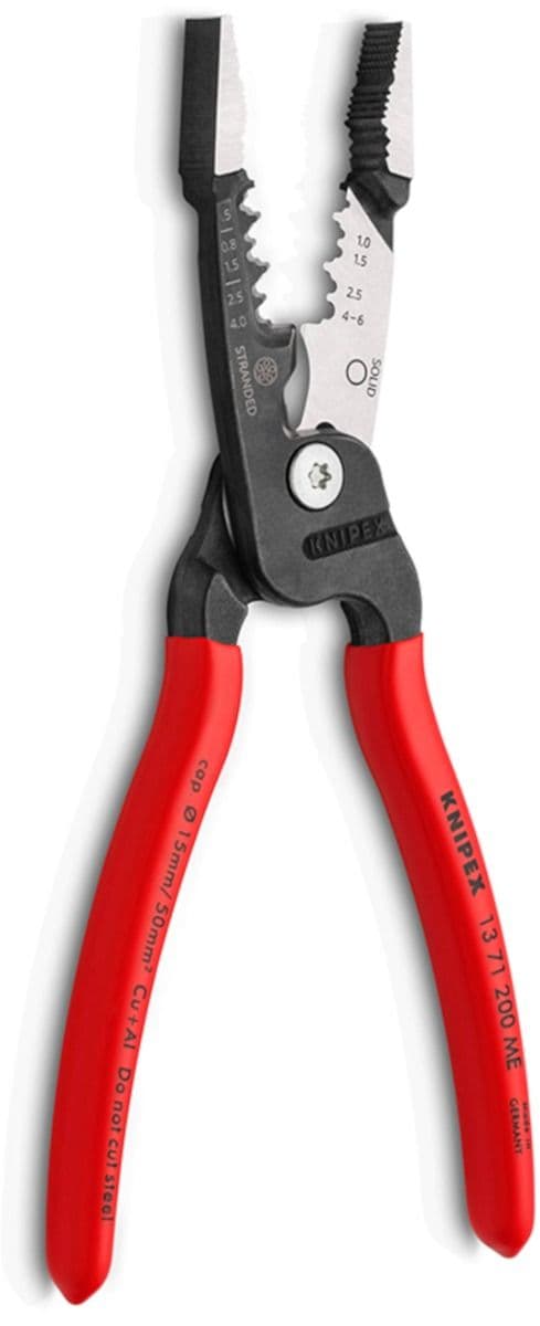Knipex 13 71 200 ME Kombinovana električarska klešta za skidanje izolacije 200mm sa gumiranim ručkama  - slika 2