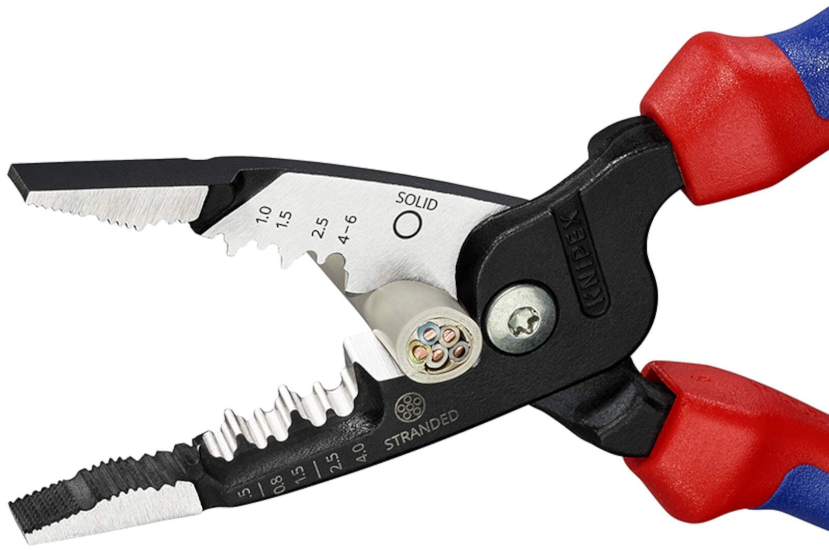 Knipex 13 72 200 ME Kombinovana električarska klešta za skidanje izolacije 200mm - slika 2