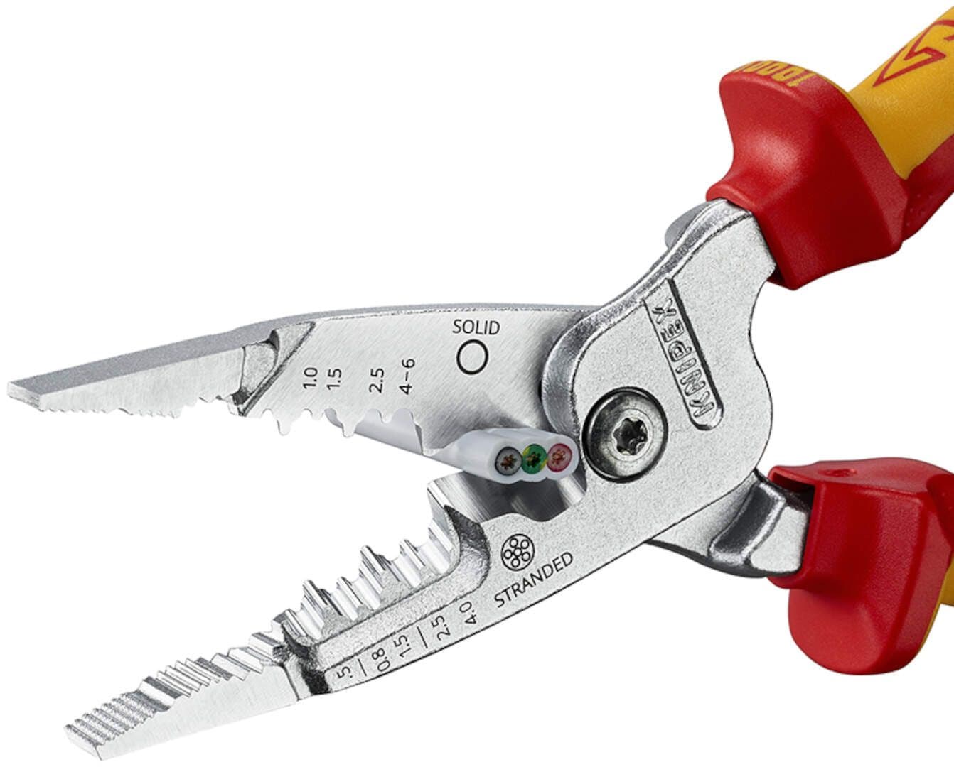 Knipex 13 76 200 ME Izolovana kombinovana električarska klešta za skidanje izolacije 1000V VDE 200mm - slika 4