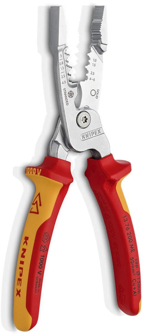 Knipex 13 76 200 ME Izolovana kombinovana električarska klešta za skidanje izolacije 1000V VDE 200mm - slika 3