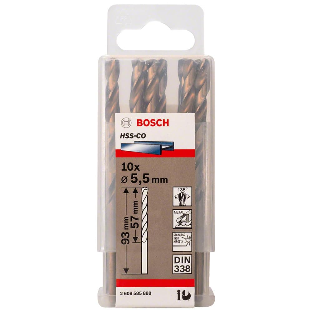 Bosch burgija za metal HSS-Co, DIN 338 5.5 mm, 1 komad - 2608585888