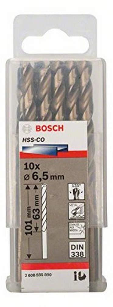 Bosch burgija za metal HSS-Co, DIN 338 6.5 mm, 2608585890, 1 komad