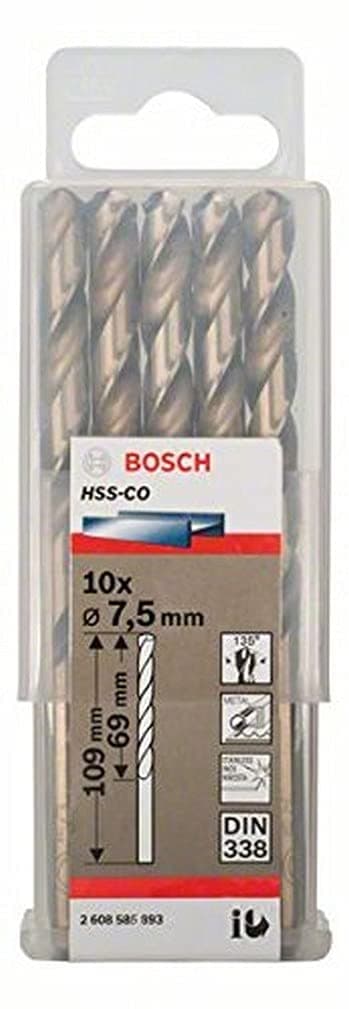 Bosch burgija za metal HSS-Co, DIN 338 7.5 mm, 2608585893, 1 komad