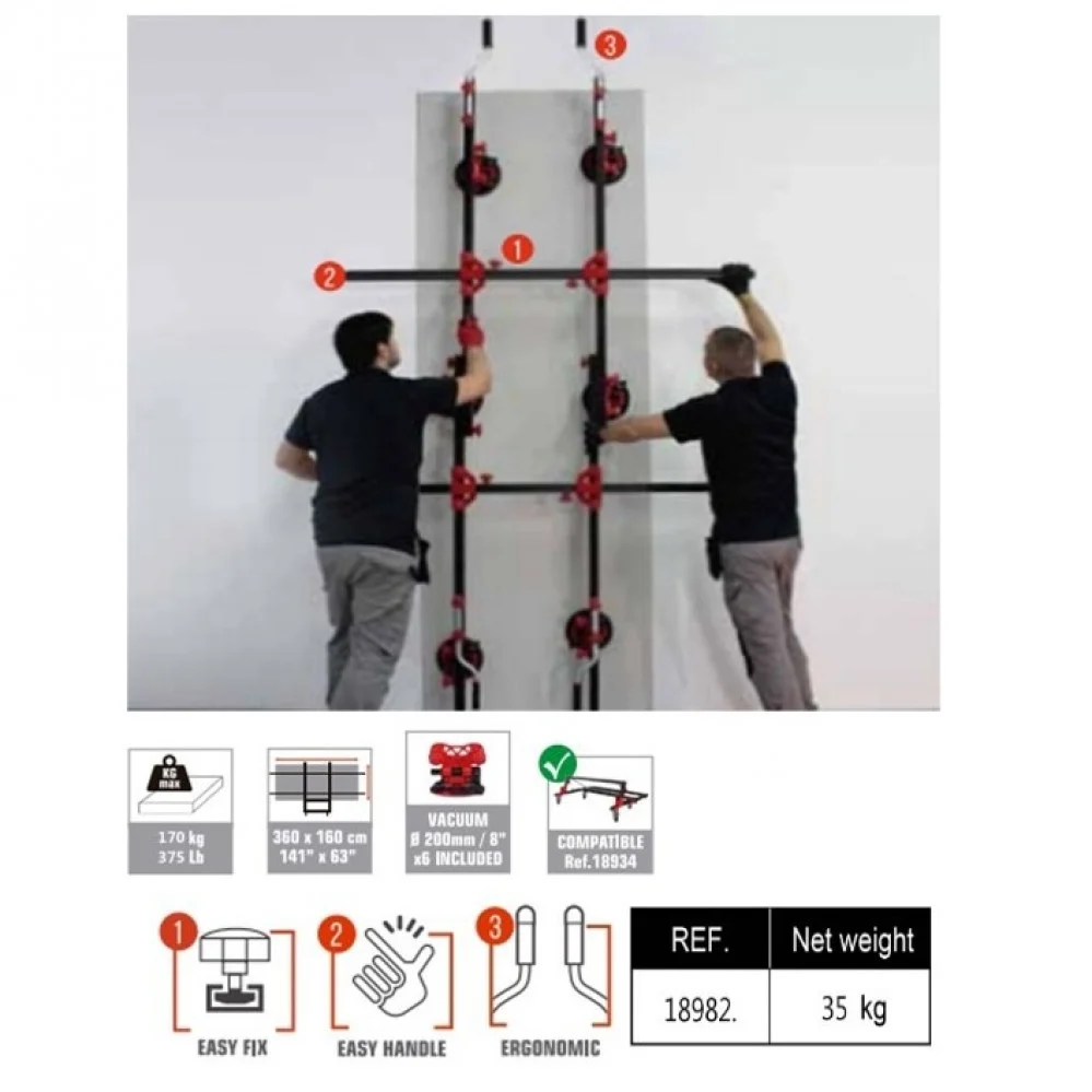 RUBI 18982 Slab Trans Heavy Duty N sistem za nošenje pločica velikog formata, max. 170kg - slika 6