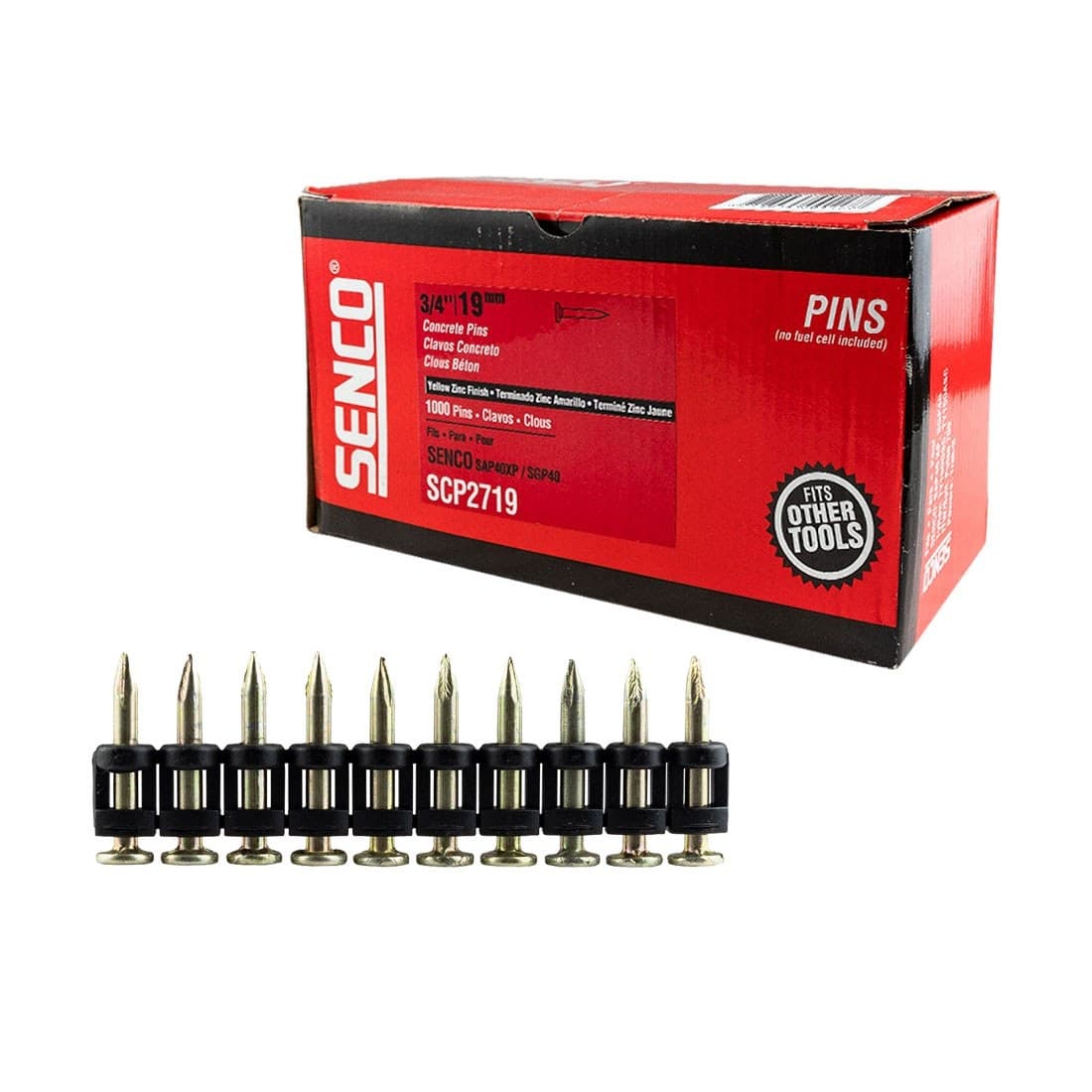 Senco SCP2719 ekseri za beton za pištolje za eksere, 2,7x19mm, 1.000 komada - slika 2