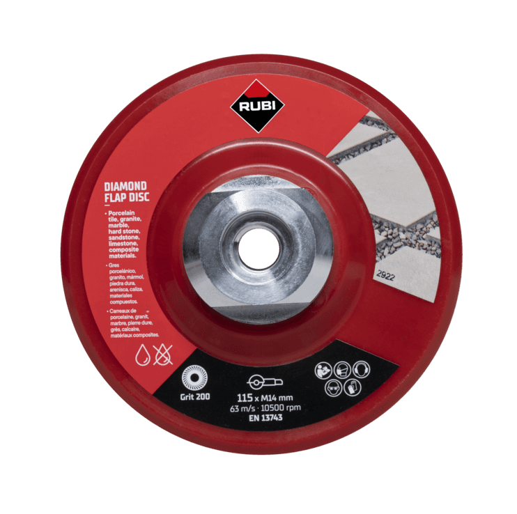 RUBI 32931 brusni flap disk Ø115MM M14, fino brušenje, G200