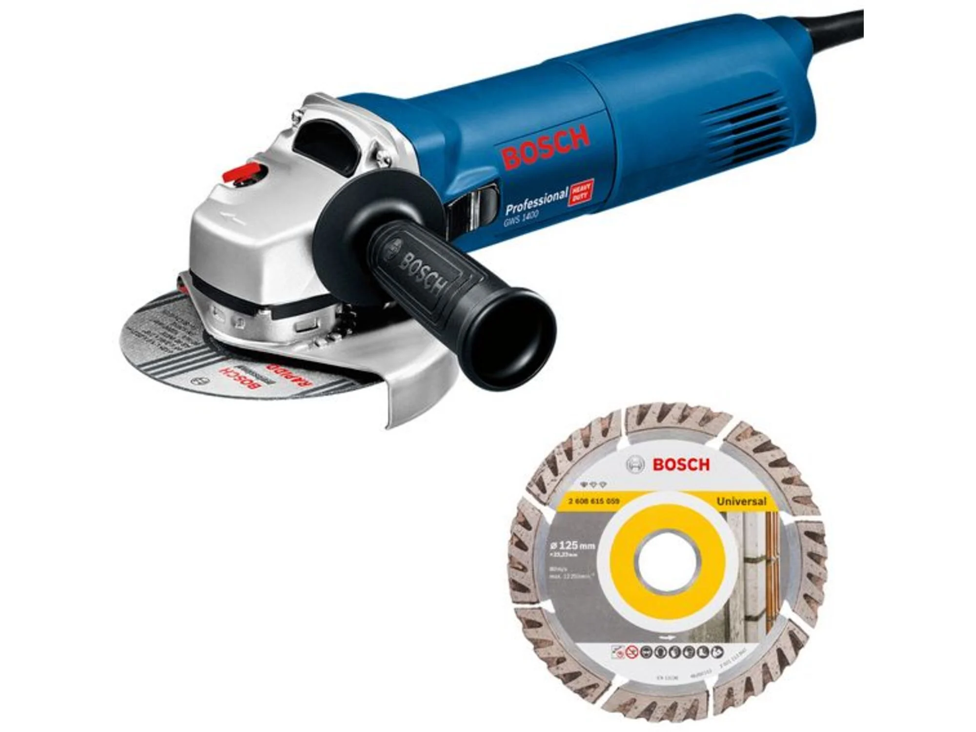 Bosch Ugaona brusilica GWS 1400 + dijamantska rezna ploča 0615990N1V