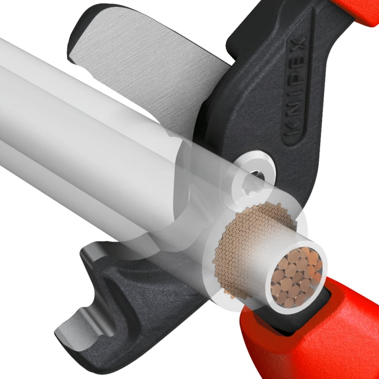 Knipex 95 12 225 StepCut XL Makaze za kablove 225mm sa trokomponentnom drškom - slika 2