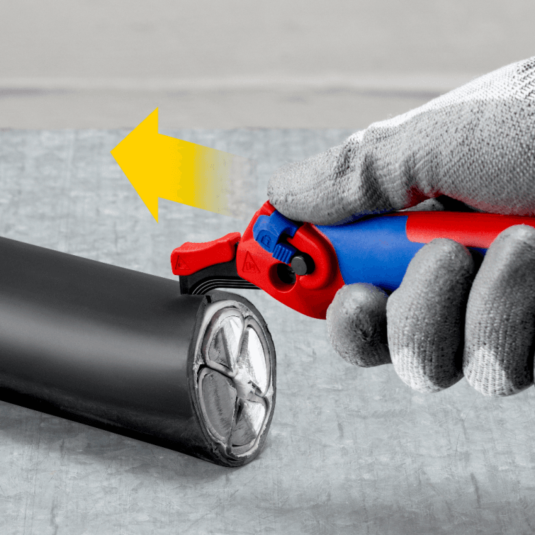 Knipex 16 50 145 SB Nož za skidanje izolacije 3u1 sa funkcijom krckalice - slika 12