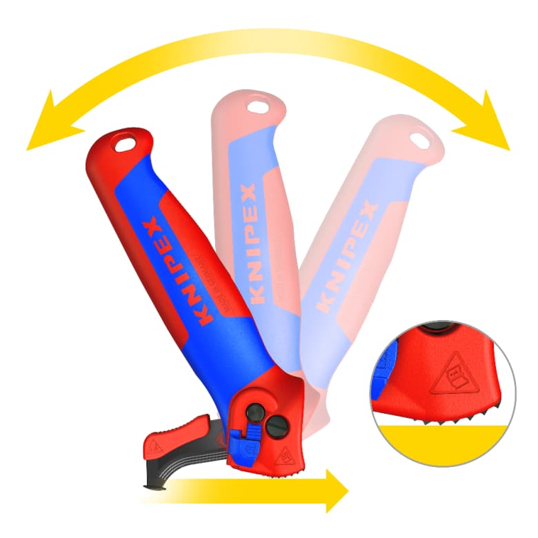 Knipex 16 50 145 SB Nož za skidanje izolacije 3u1 sa funkcijom krckalice - slika 3