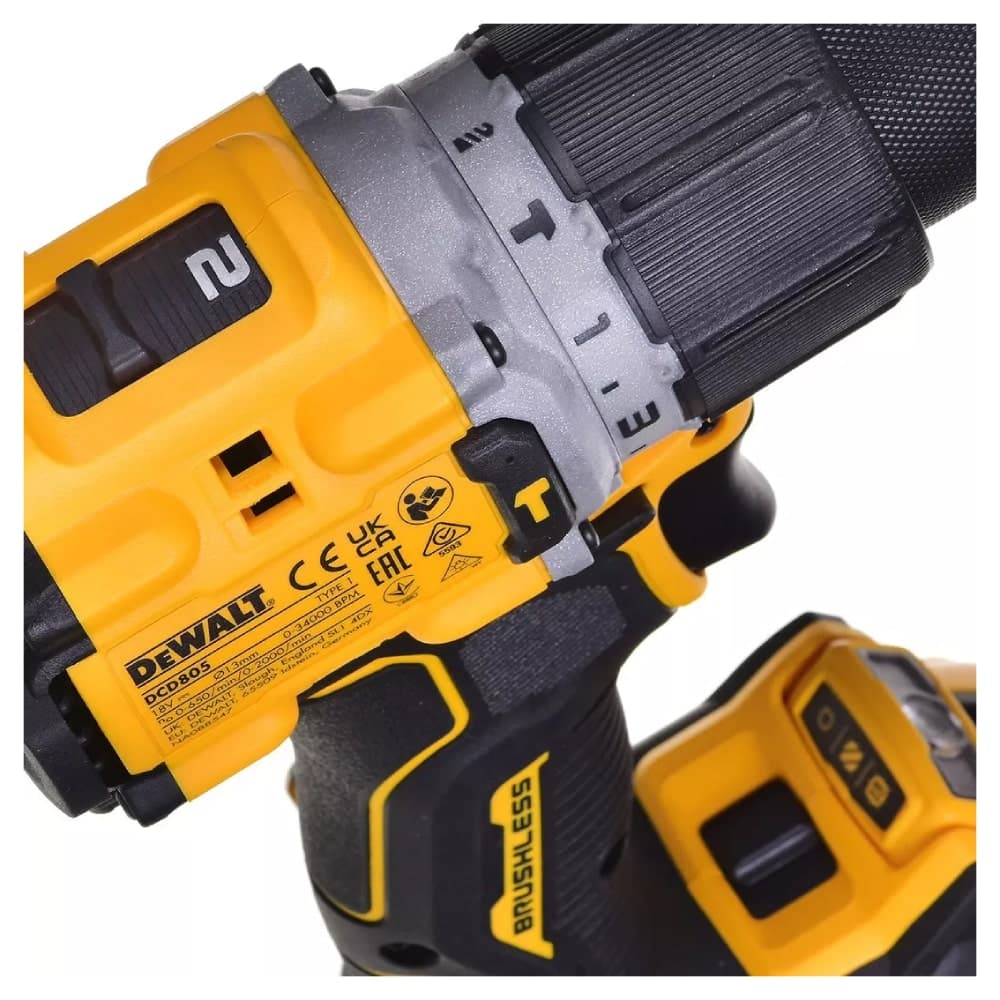 DeWalt DCD805P2T Aku udarna bušilica-odvijač 18V XR, 2x5.0Ah + kofer - slika 3