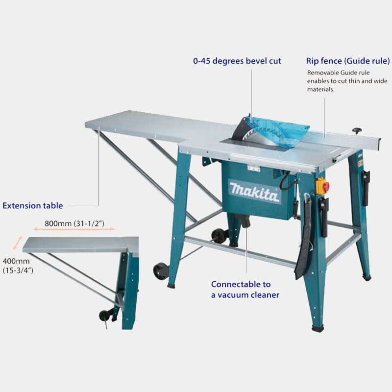 Makita 2712 stoni cirkular sa postoljem, 2000 W  - slika 4