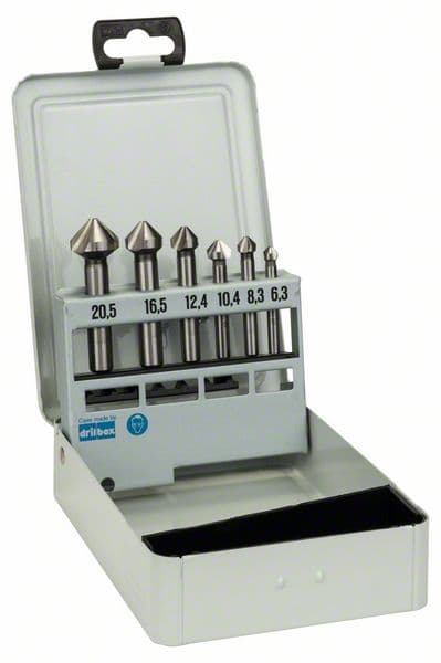 6-delni set konusnih upuštača Bosch 2608597527, 45; 63 mm / 5-10 mm / 6,3; 8,3; 10,4; 12,4; 16,5; 20,5 mm