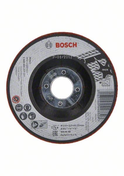 Polugipka brusna ploča Bosch 2608602217, WA 46 BF, 115 mm, 3,0 mm