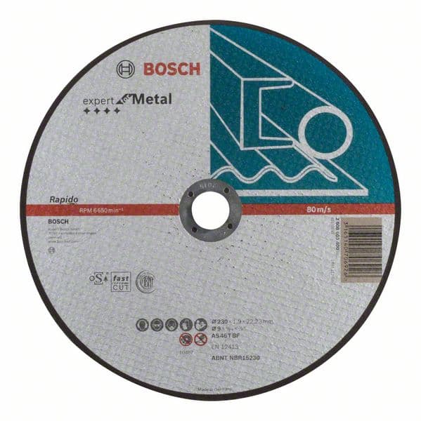 Rezna ploča ravna Expert for Metal - Rapido Bosch 2608603400, AS 46 T BF, 230 mm, 1,9 mm