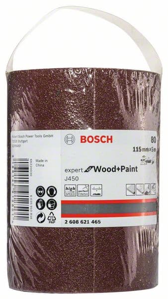 J450 Expert for Wood and Paint, 115 mm X 5 m, G80 Bosch 2608621465, 115mm X 5m, G80