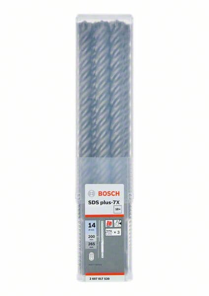 Burgije za udarne bušilice SDS plus-7X Bosch 2607017530, 14 x 200 x 265 mm, 1 komad