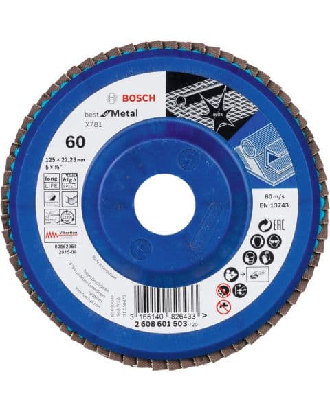 Bosch lamelni brusni disk X781, Best for Metal 125 mm, 22,23 mm, 60 - 2608601503