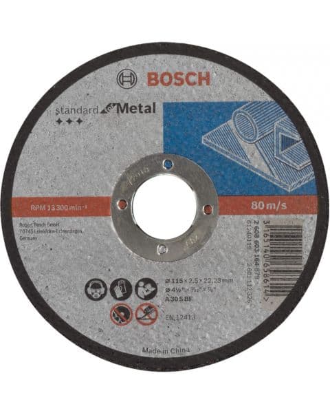 Bosch rezna ploča ravna Standard for Metal A 30 S BF, 115 mm, 22,23 mm, 2,5 mm - 2608603164