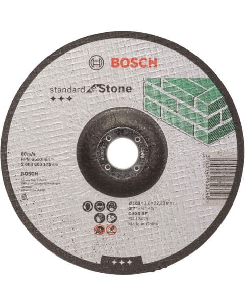Bosch rezna ploča ispupčena Standard for Stone C 30 S BF, 180 mm, 22,23 mm, 3,0 mm - 2608603175
