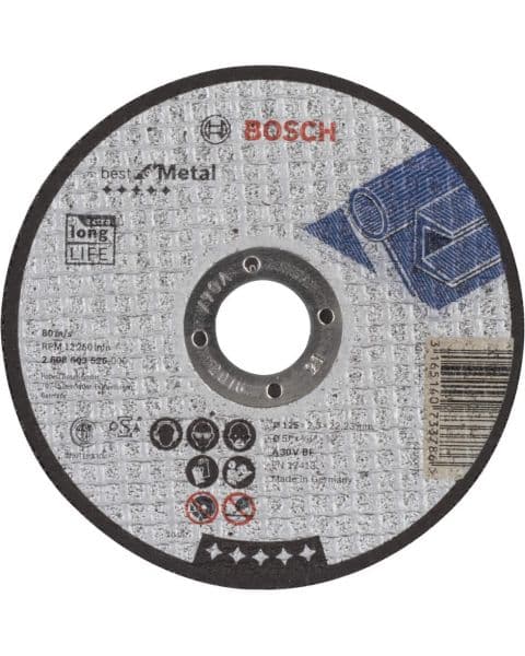 Bosch rezna ploča ravna Best for Metal A 30 V BF, 125 mm, 2,5 mm - 2608603526
