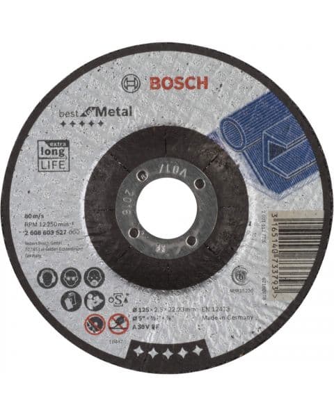 Bosch rezna ploča ispupčena Best for Metal A 30 V BF, 125 mm, 2,5 mm - 2608603527