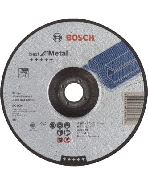 Bosch rezna ploča ispupčena Best for Metal A 30 V BF, 180 mm, 2,5 mm - 2608603529