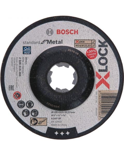 Bosch X-LOCK Standard for Metal brusna ploča izvijena 125 x 6 mm - 2608619366