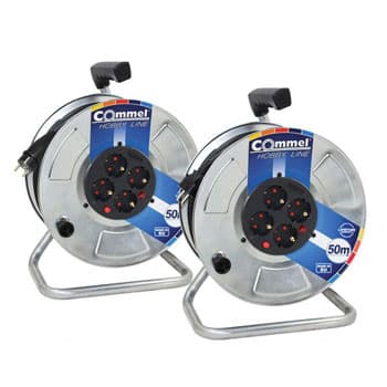 Commel kablovska motalica sa 25m kabla na metalnom bubnju 280mm H05RR-F 3G1,5 C0925