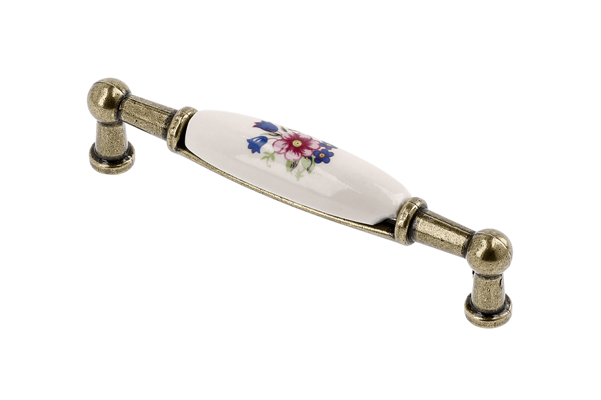 GTV Porculanska Ručica (staro zlato) ružičasti cvet, L-96 / WP-0728 BR, UP-WP0728-BR