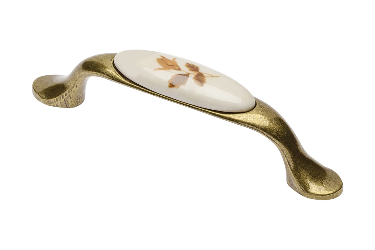 GTV Porculanska Ručica (staro zlato) smeđi cvet, L-96 / WP-0728 PB, UP-WP0728-PB