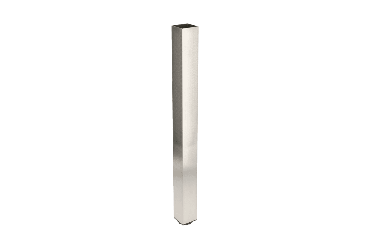 GTV Kvadratna aluminijumska Noga za sto sa podesivom stopom, inoks, 60x60x710, NM-60R710-06