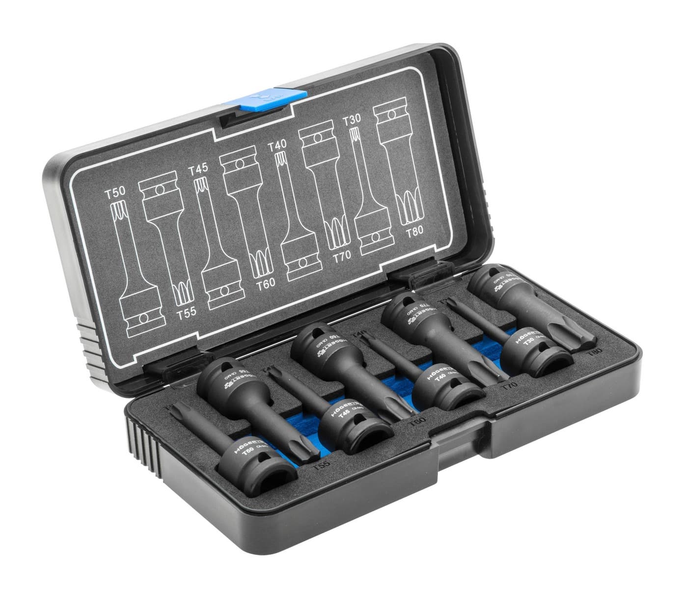 Hogert HT6R002 set udarnih nasadnih ključeva torx 1/2"