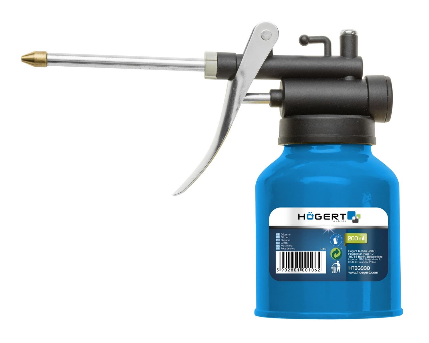 Hogert HT8G930 uljna mazalica, metalna, 200 ml