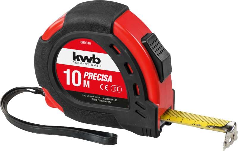  KWB 49060810 Precisa metar 10m x 16mm čelik | magnetni vrh, s gumenim umecima